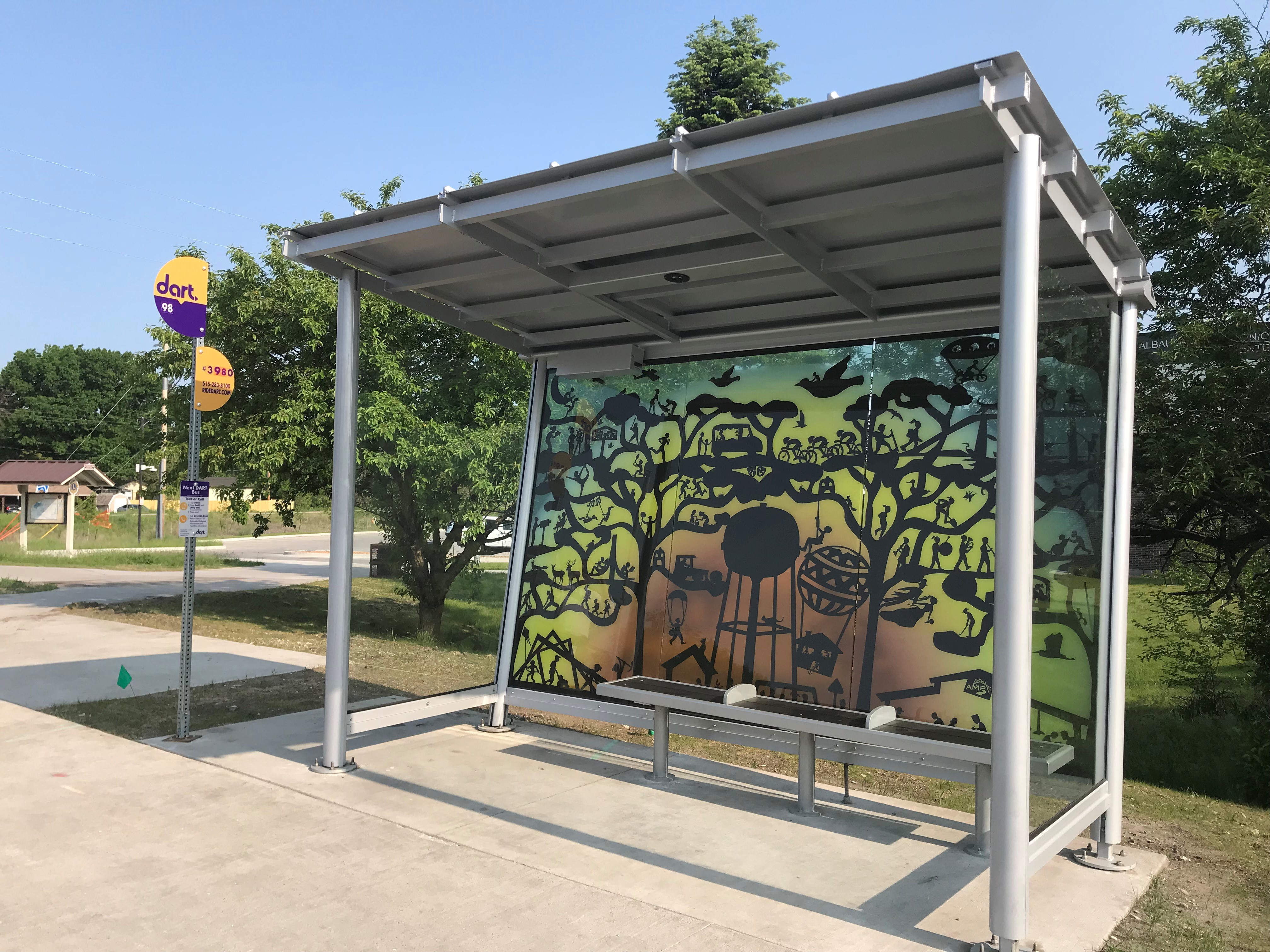 DART Bus Shelter with Bench